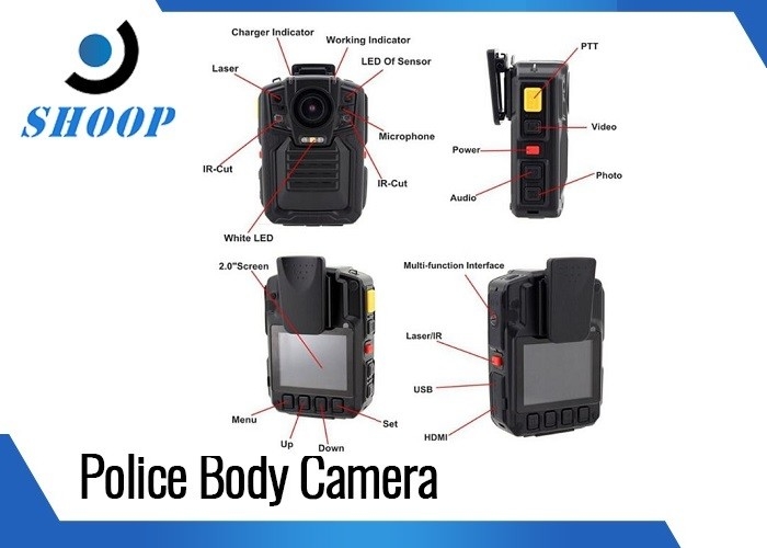 video audio de la aplicación de ley de Bluetooth del registrador de la cámara del cuerpo de 1080P HD
